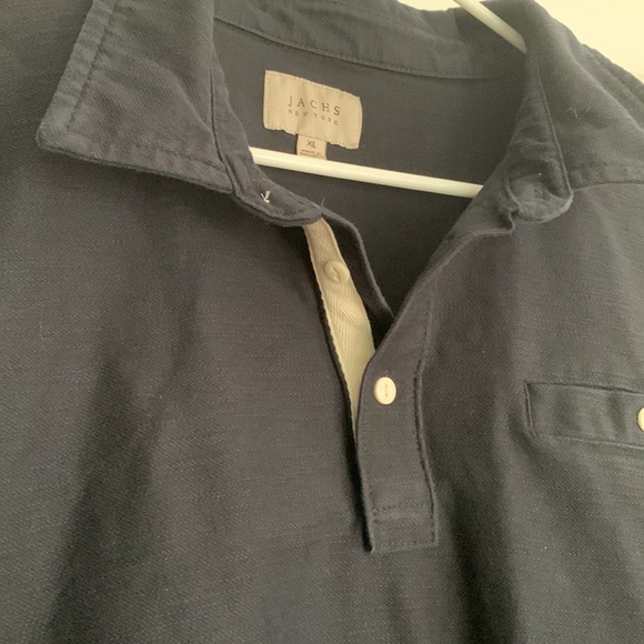 Mens JACHS NEW YORK Black Collared Short sleeve POLO T-Shirt - Picture 5 of 8